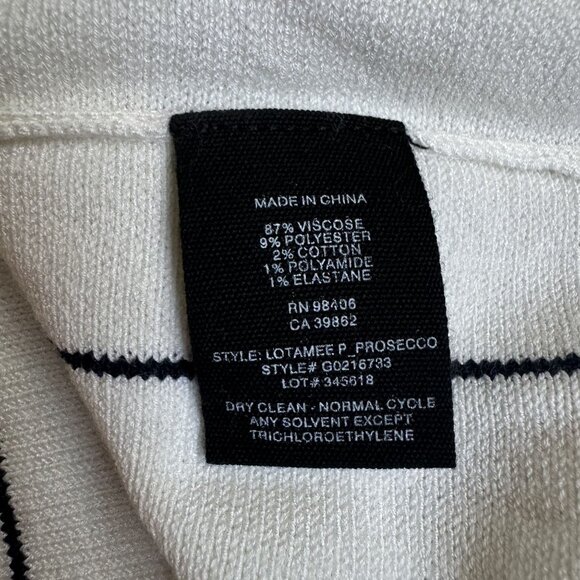 2/$18 SALE! Theory Skirt Womens Striped Mini White Size XS Tennis Old Money - Picture 7 of 8